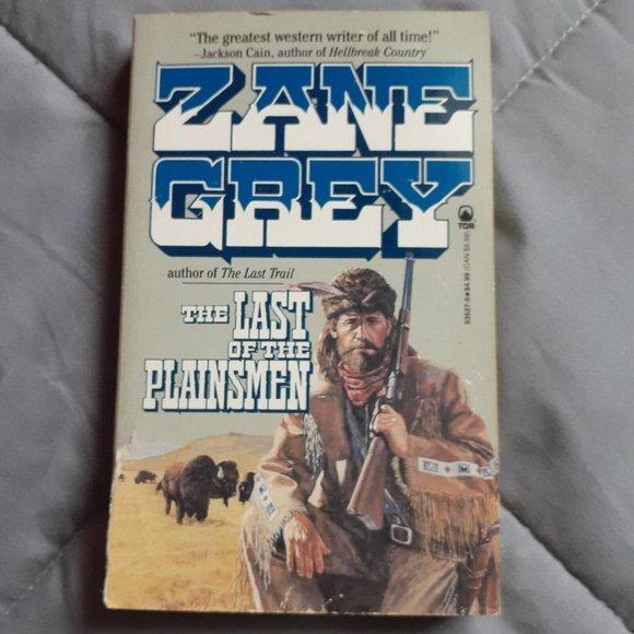 tor Other - The Last Of The Plainsmen By Zane Grey Vintage 1994 Paperback Book
